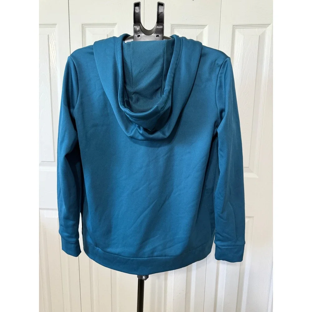 Nike Dri-FIT Full Zip Hoodie Teal Blue Mens Large Athletic Training Sweatshirt